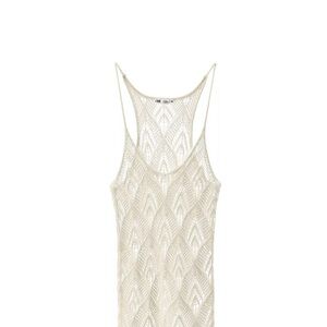 Zara Cream Crochet Tank Top